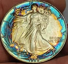 1988 American Silver Eagle 1 oz .999 rare Silver ASE Uncirculated rainbow toned