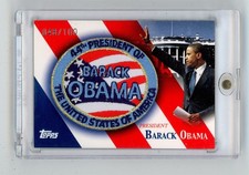 2009 Topps BARACK OBAMA /100 44th President Patch USA Insane SSP RARE OP-BO M46