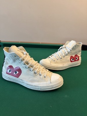 Converse Chuck Taylor Hi CDG Comme Des Garcons PLAY M 9 W 11 Sneakers 150205C