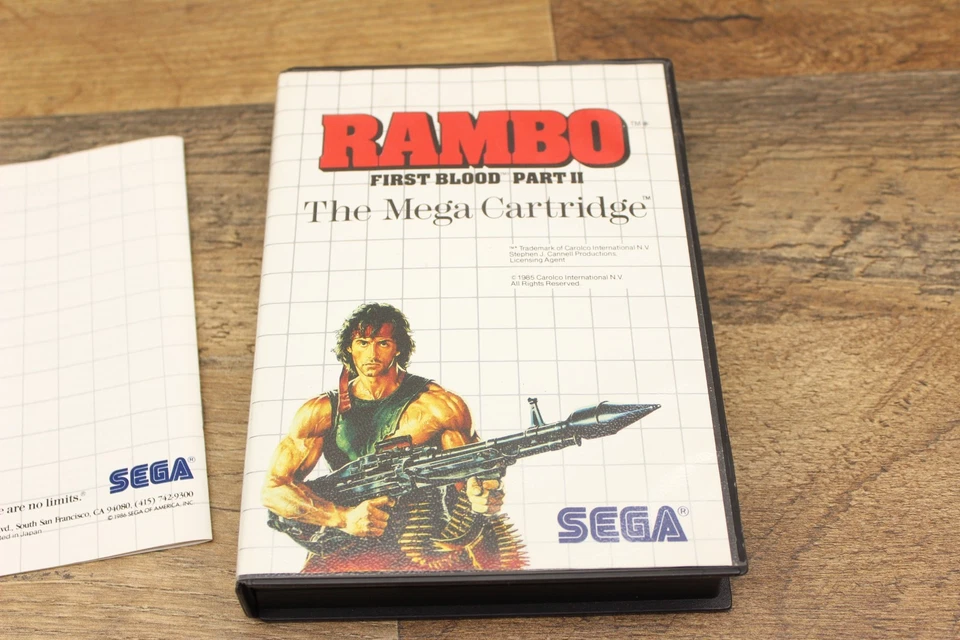Rambo First Blood Part 2 (Sega Master System, 1986) Case & Manual Only - Image 4 of 4