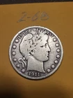 1911 S  Barber Half Dollar VG  Lot2-68