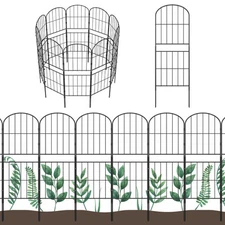 OUSHENG Decorative Garden Fence Fencing 10 Pack 36in (H) x 10.8ft (L) Rustpro