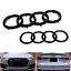 thumbnail 1  - Black Gloss Front Grille Rear Trunk Rings Logo Emblem For Audi A3 A4 S4 A5 S5 A6