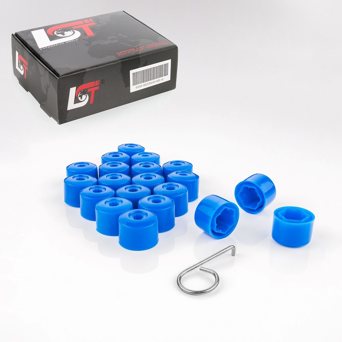 20x Shrouds Wheel Screw Caps Wheel Bolt Blue 0 21/32in for Daihatsu