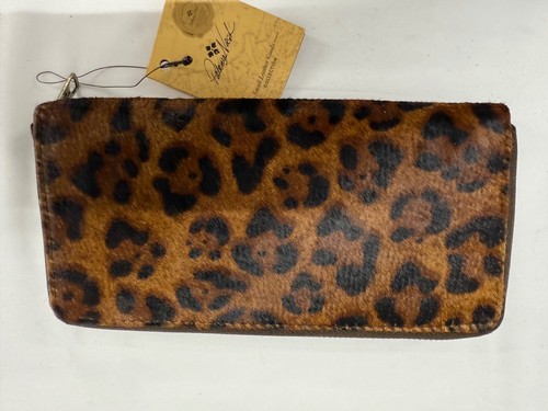 PATRICIA NASH LAURIA LEOPARD COW HAIR LEATHER WALLET WITH RIFD NWTS RARE - Picture 4 of 6