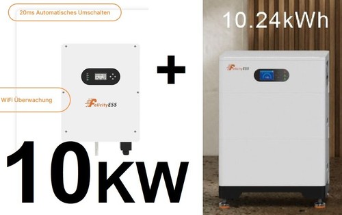 Solaranlage Komplettpaket Felicity Speicher 10kWh + Wechselrichter 10kW Hochvolt - Bild 1 von 19