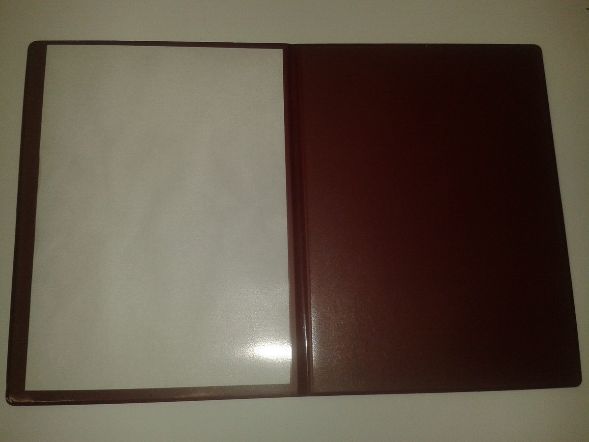 Hotel Menu Leather Folder, Black, Size: A4 At ₹ 100/piece In New Delhi - Foto 5