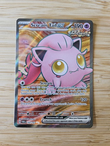 Scream Tail ex 197/167 Twilight Masquerade (TWM) NM Full Art Pokemon Card