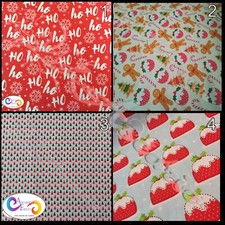 Fun Christmas Polycotton Quality Fabric Craft Bunting Dress Making 45"   