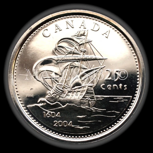 ??​ CANADA 2004P "ST-CROIX" 25 CENTS UNCIRCULATED