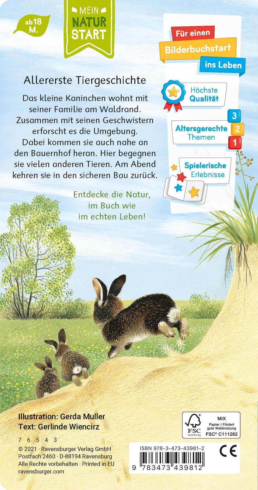 Thumbnail - Ich Das Kleine Kaninchen Gerlinde Wiencirz Buch Naturstart 16 S.