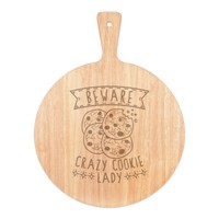 Beware VerrüCkte Cookie Damen Pizza Brett Paddel Holz Lustig Kekse Schokolade