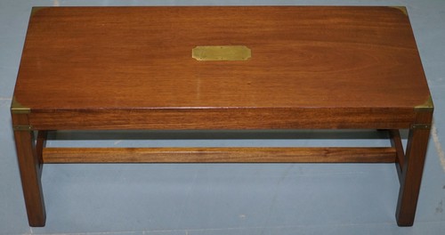 Superb Rrp 2250 Harrods London Light Mahogany Military Campaign