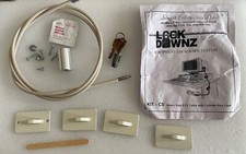 Vintage Heavy Duty Vinyl Coated Desktop Computer Cable Lock kit w/ 2 Keys
