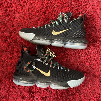 lebron 16 black and orange