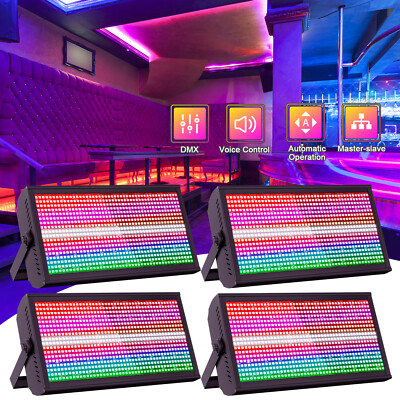 Strobe RGBW Wallwasher Bühnenlicht Bar 200W 768+96 LED DMX Party DJ Disco Show