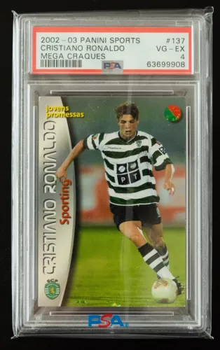 Cristiano Ronaldo Rookie Mega Craques #137 2002 2003 PSA 4