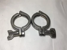 Sanitary Pressure Tri Clamp Single Hinge 2-1/4" (Lot of 2)