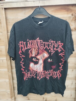 ALICE COOPER TOUR T/SHIRT DIRTY DIAMONDS 2005 SIZE MEDIUM