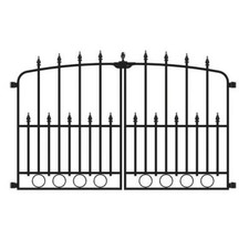 2'6" x 3'9" Black Welded Steel Gate Garden Walkway Fencing System Classic Design