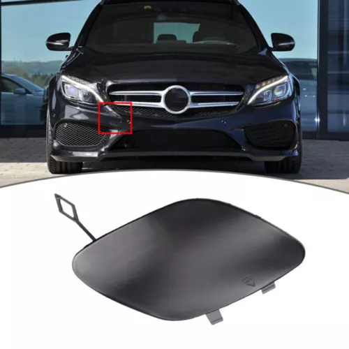 Parachoques delantero gancho de remolque ojo cubierta tapa remolque para Mercedes Benz Clase C W205 2/4 puertas - Imagen 2 de 12