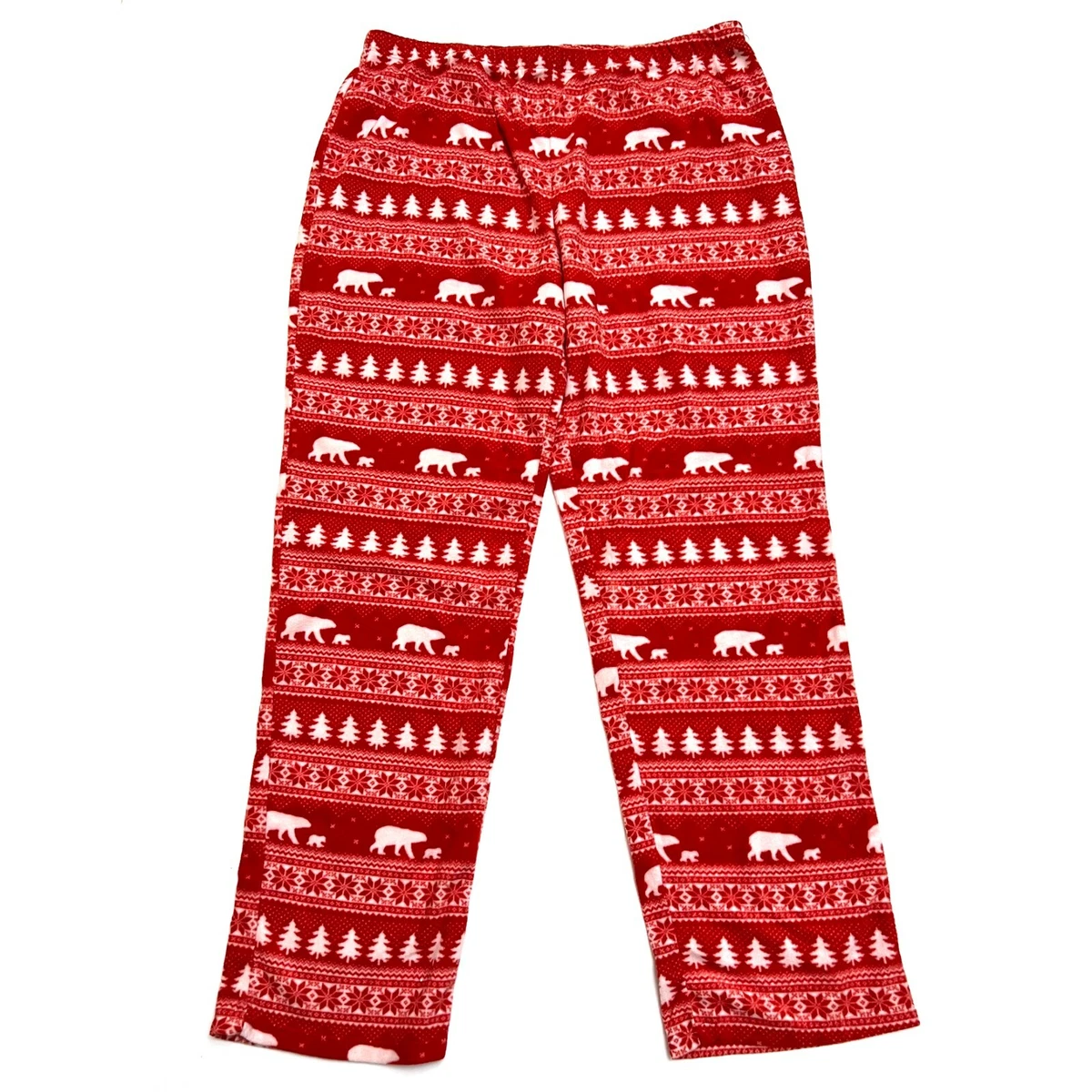 NWOT Wondershop Women's Red White Polar Bear Print Fleece Pajama Pants Size  2XL