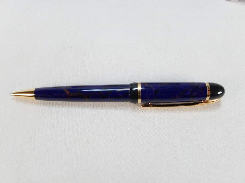 Bolígrafo Waterman Phileas de Colección Azul Mármol Borde Dorado con Estuche Foto 2 de 4