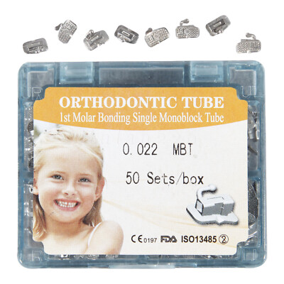Tubo 25 Mm Tubi Ortodontici Roth .022 Bondable Per 1&deg; Molare - Non Convertibili, Marca AZDENT, Per Dentisti Tubi Per Molari Ortodonzia