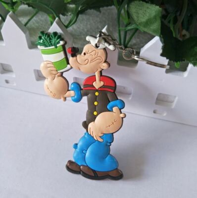 Popeye Key Ring Schlüsselanhänger Serie Oldschool Spinat Muskeln