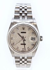 Rolex Datejust 31mm Oyster Perpetual Stainless Diamond Dial Anniversary
