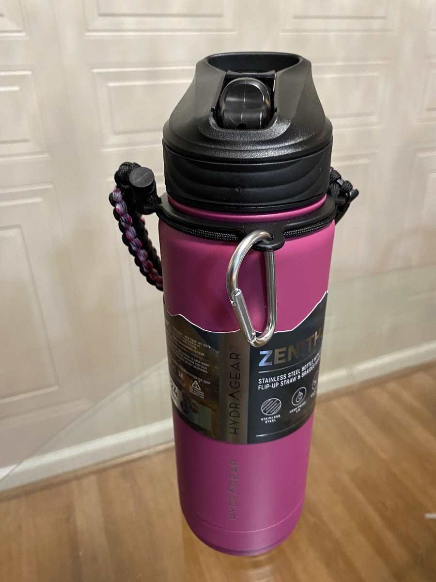 Bottiglia Termica Hydragear In Acciaio Inox 32 Oz (946 Ml), Colore Ombre Pink. Doppia Parete, Tenuta Freddo 24h/caldo 12h. Tappo A Prova Di Perdite E Cinturino.