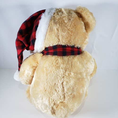 Kids Christmas Bear With Hat And Scarf Soft Plush Stuffed Animal Large Giant 28" - Picture 6 of 8