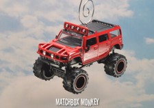 RED Custom 2003 Hummer H2 SUV Truck 1/64 Christmas Ornament Emblem SUT H1, H3
