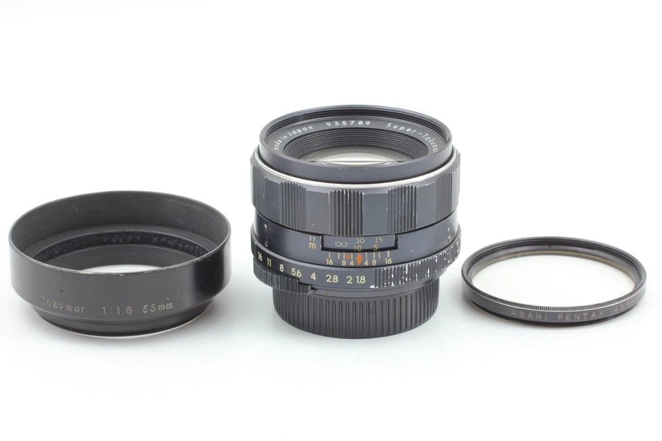 PENTAX SUPER TAKUMAR 55mm F/1.8 Early Model w/ Hood M42 Screw Mount MF Standard - Image 2 of 4
