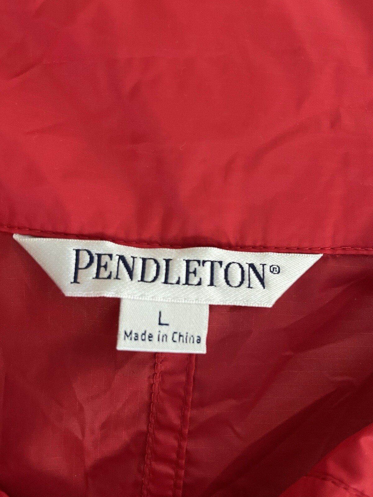 Pendleton Size Large Red Lightweight Nylon Windbr… - image 7