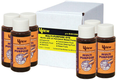 UVIEW MULTI-PURPOSE DYE B483206-1 (Box of 6 1oz bottles) NEW!
