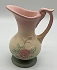 Hull Pottery Open Rose #128 4-3/4" Ewer Pitcher Bud Vase Art Deco