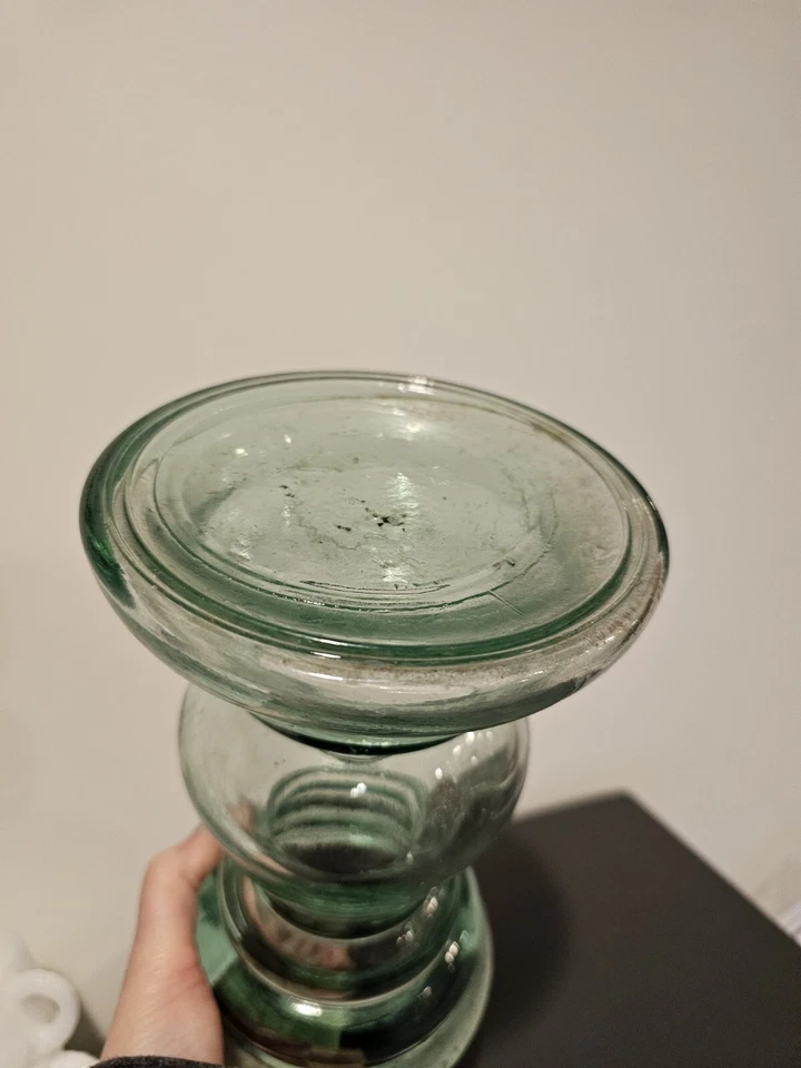 Castiçal de vidro azul grande, vaso, Espanha, exclusivo, alto, praia - Imagem 4 de 4