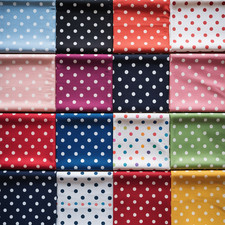 Small Polka Dot Polycotton Fabric 60 Wide Lightweight Dots Material by the Yard
