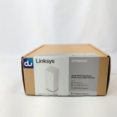 Linksys Velop WiFi 6 Mesh System Router AX5400 Dual-Band SPNMX56