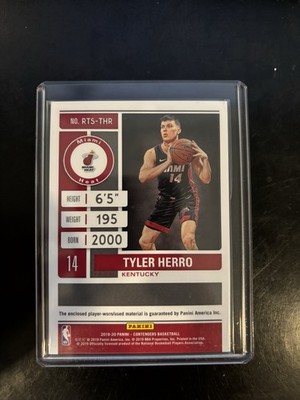 Tyler Herro 2019-20 Panini Contenders - Rookie Ticket Swatches