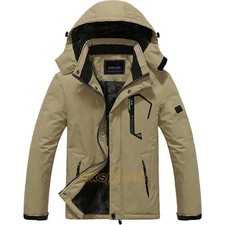 Men's Waterproof Winter Jacket Warm Winter Coat Outdoor Ski Snow Hooded Jackets