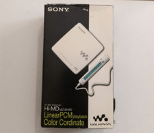 Sony MZ-EH50 HI-MD MiniDisc Walkman Silver Used No Battery AA Adapter Box Manual