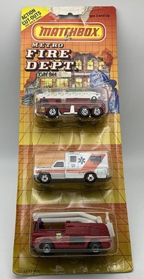 1986 Matchbox Metro Fire Department Gift Set