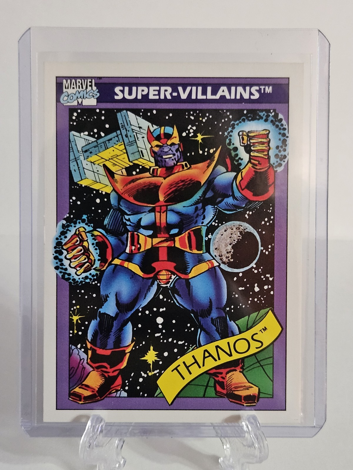 1990 Impel Marvel Universe Super-Villains Thanos #79