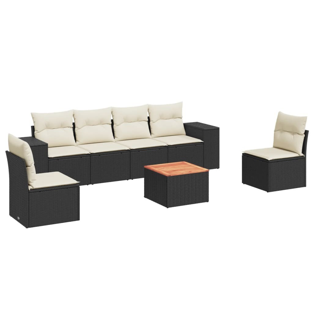 Garden Sofa Set Black Poly Rattan Large Modular Garden Sofa Set