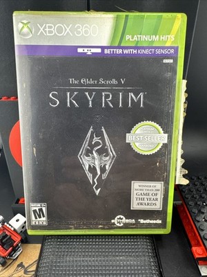 THE ELDER SCROLLS V: SKYRIM (PLATINUM HITS XBOX 360) CIB - TESTED - WORKS