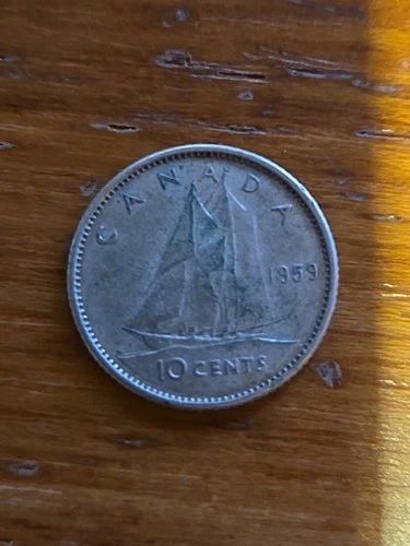 1959 10 Cents Canada Silver