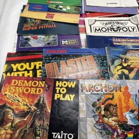 Nintendo NES  Manual Lot (20+) Posters Mario Iron Sword Demon Tetris Robin Hood