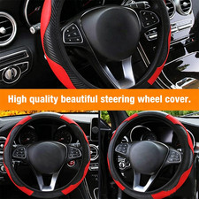 Car Accessories Steering Wheel Cover Red Leather Anti-slip 15 38cm Universal Car Accessories Steering Wheel Cover Red Leather Anti-slip 15 38cm Universal